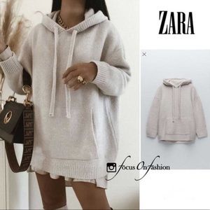 Zara Oversized Knit Sweatshirt
